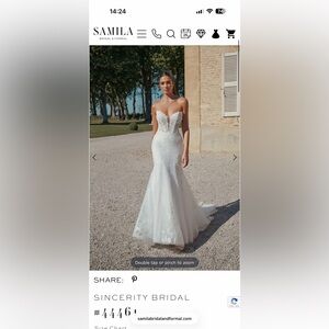 Never worn or altered size 6 Justin Alexander sincerity bridal